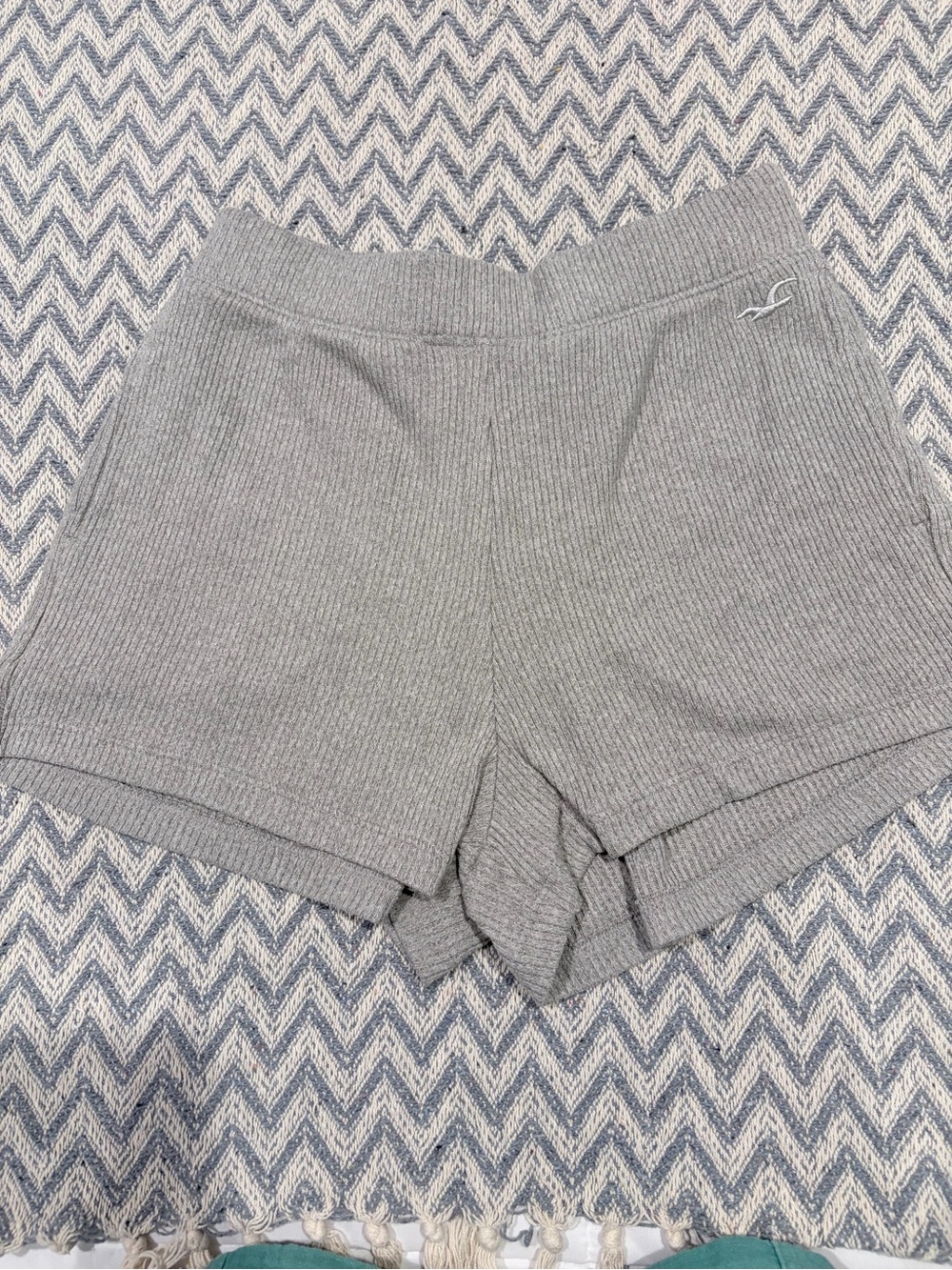 Hollister Gray Ribbed Athletic Lounge Shorts